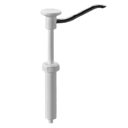 Bomba plástico caño inclinado inox adaptable especial 30 cc/ml blanco Hovicon CON-SP-W-30 - Catálogo Dispensadores y dosificadores de salsa