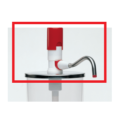 Tapa con dosificador de plástico inox para cubo 3,5 litros Hovicon EBK-A-CK-3,5-G - Catálogo Dispensadores y dosificadores de salsa