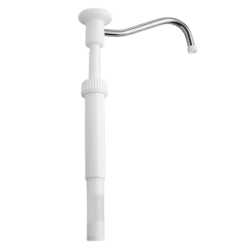 Bomba especial plástico adaptable caño curvo inox y pie succionador 30 cc/ml - Catálogo Dispensadores y dosificadores de salsa