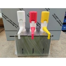 Dosificadores de acero inoxidable grupo 3 con pulsador de botón y recipientes - Pepebar Dosificadores de acero inoxidable grupo 3 con pulsador de botón y recipientes - Catálogo Dosificadores completos de acero inox y plástico