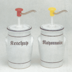 Cerámica 2 litros tradicional Hovicon KP-SP-2 - Catálogo Dispensadores y dosificadores de salsa