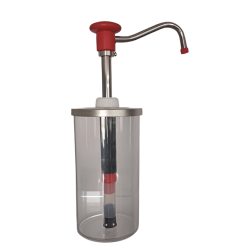 Dosificador inox tapa botón 1,65 litros Hovicon GKC-R-BK-165 - Catálogo Dispensadores y dosificadores de salsa