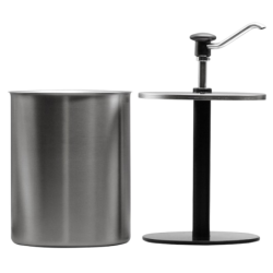 Dosificador con pulsador de botón y disco de presión completo inox Hovicon CRS-EBKS-3 - Catálogo Dispensadores y dosificadores de salsa