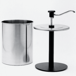 Dosificador con pulsador de botón completo de inox + cubo 4 litros de inox Hovicon CRS-EBKS-4 - Catálogo Dispensadores y dosificadores de salsa