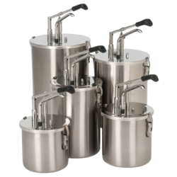 Dosificador completo inox de trocitos 4 litros Hovicon CRS-DUZ-4-V - Catálogo Dispensadores y dosificadores de salsa