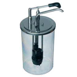 Dosificador transparente mando palanca completo 3,5l Hovicon CKDU-3,5-G - Catálogo Dispensadores y dosificadores de salsa