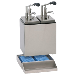 Dosificadores refrigerados inox grupo 2 mando palanca con recipientes plástico rect. 2,5 - Catálogo Dispensadores y dosificadores de salsa