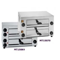 Horno de pizza de acero inoxidable 2 cajones 6,5cm 3,4kw. Milan toast 15070