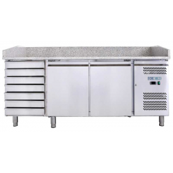 Mostrador ventilado refrigerado para pizza 2 puertas y 7 cajones Fimar G-PZ2610TN-FC - Catálogo Bajo mostrador