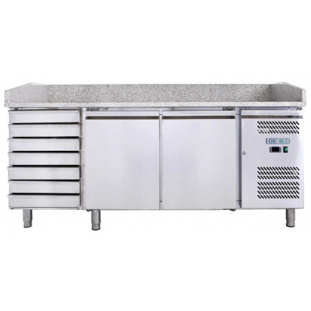 Comprar Mostrador ventilado refrigerado para pizza 2 puertas y 7 cajones Fimar G-PZ2610TN-FC en Pepebar