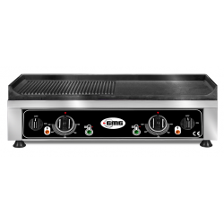 Grill fry top placa lisa-rayada hierro fundido 2,5 + 2,5 kw Gmg GP7050EG - Catálogo Plancha Industrial