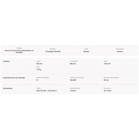 Comprar Horno de convección Unox Bakerlux XB893 en Pepebar