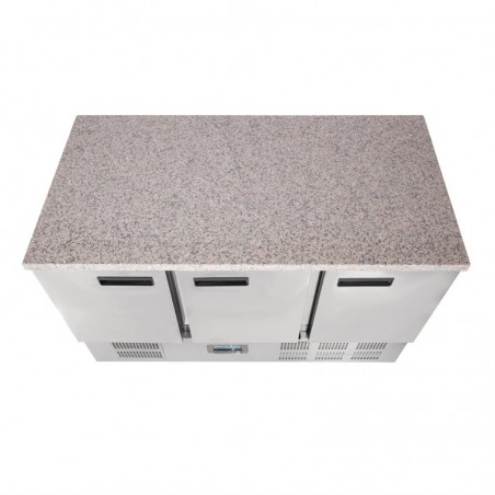 Comprar Bajo Mostrador frigorífico Polar mesa mármol litros 3 puertas 368 litros CL109 en Pepebar