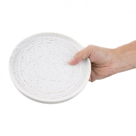 Plato plano white speckle Olympia FD902 Comprar Plato plano white speckle Olympia FD902 en Pepebar