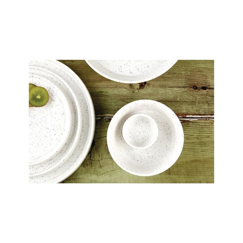 Plato plano white speckle Olympia FD902 Comprar Plato plano white speckle Olympia FD902 en Pepebar