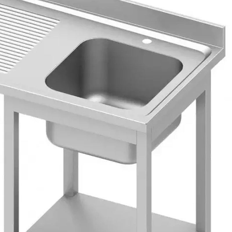 Comprar Fregadero inox con 1 cuba y escurridor con espacio para lavavajillas 1200mm Stalgast Varias opciones en Pepebar