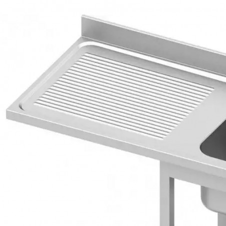 Comprar Fregadero inox con 1 cuba y escurridor con espacio para lavavajillas 1200mm Stalgast Varias opciones en Pepebar