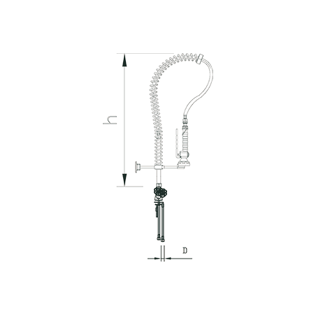 Grifo ducha extra bajo sobremesa básico dos aguas 463080 Comprar Grifo ducha extra bajo sobremesa básico dos aguas 463080 en Pepebar
