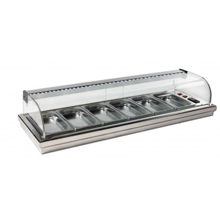 Comprar Vitrina refrigerada para encastrar marco decorativo inox MFR grupo remoto Varias opciones Vitrinas Gómez en Pepebar