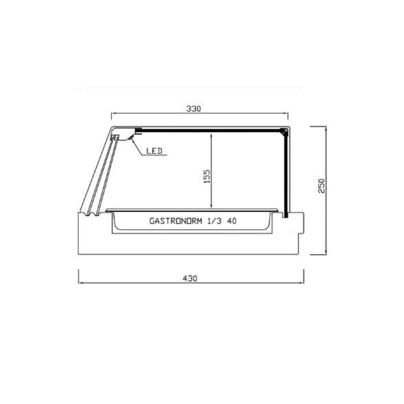 Comprar Vitrina refrigerada para encastrar marco decorativo inox MFR grupo remoto Varias opciones Vitrinas Gómez en Pepebar