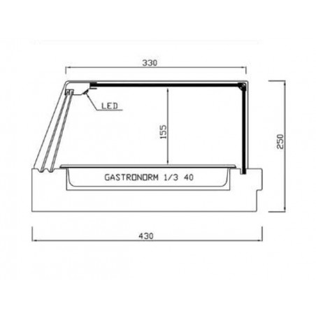 Comprar Vitrina refrigerada para encastrar marco decorativo inox MFR grupo remoto Varias opciones Vitrinas Gómez en Pepebar
