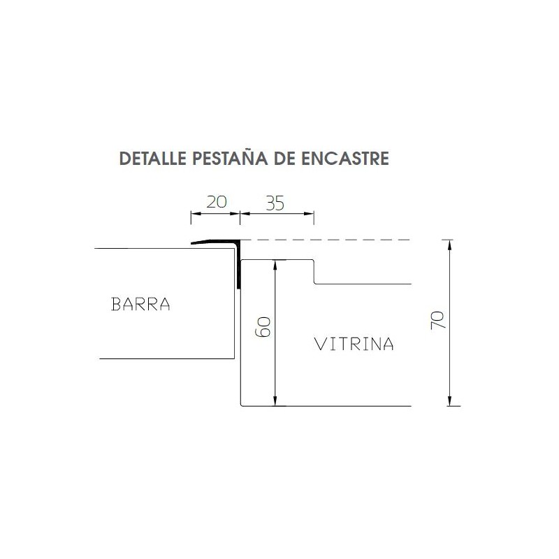 Comprar Vitrina refrigerada para encastrar CST grupo remoto Varias opciones y medidas Vitrinas Gómez en Pepebar
