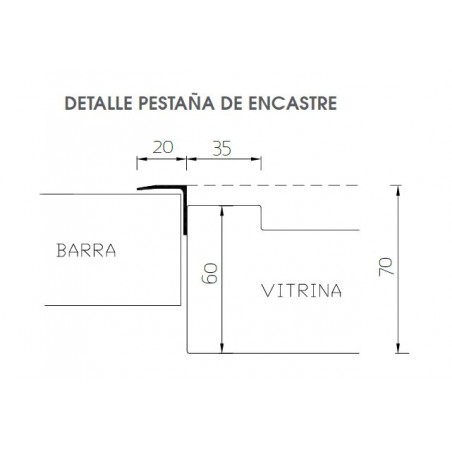 Comprar Vitrina refrigerada para encastrar CST grupo remoto Varias opciones y medidas Vitrinas Gómez en Pepebar
