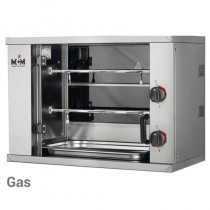 Asador de pollos a gas de 2 espadas 6 pollos MN2G
