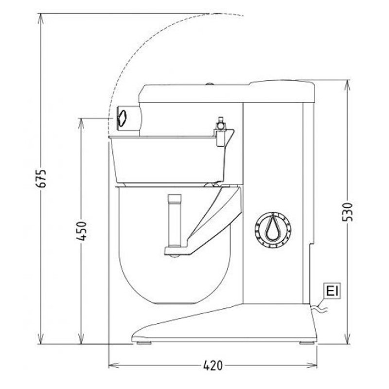 Comprar Amasadora planetaria de sobremesa Dito Sama BE. Varias capacidades en Pepebar