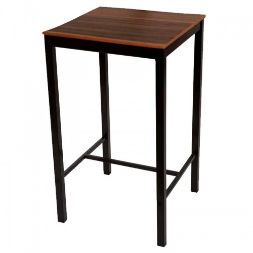 Comprar Mesa alta Troya cuadrada 110x60x60 color Nogal 167386 en Pepebar