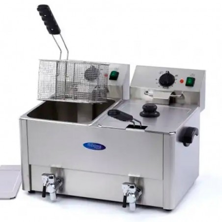 Comprar Freidora 2 cestas de 8 litros con grifo de vaciado en Pepebar