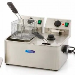 Freidora 2 cestas de 4 litros hasta 2kg de patatas fritas - Pepebar Freidora 2 cestas de 4 litros hasta 2kg de patatas fritas - Catálogo Freidora doble