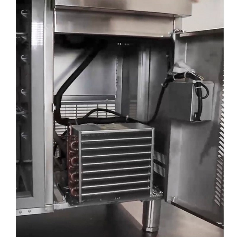 Comprar Bajo mostrador con peto trasero inox 2 puertas Bóreas FM150 en Pepebar