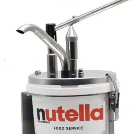Comprar Dosificadora con base de acero inoxidable para cubo de 3 litros de Nutella en Pepebar