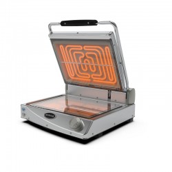 Plancha mediana de vitrocerámica Spidocook transparente lisa SP015PT