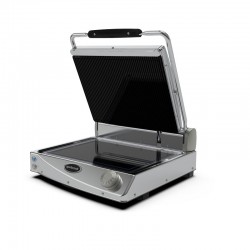 Plancha mediana de vitrocerámica Spidocook rayada y lisa SP015R ECO