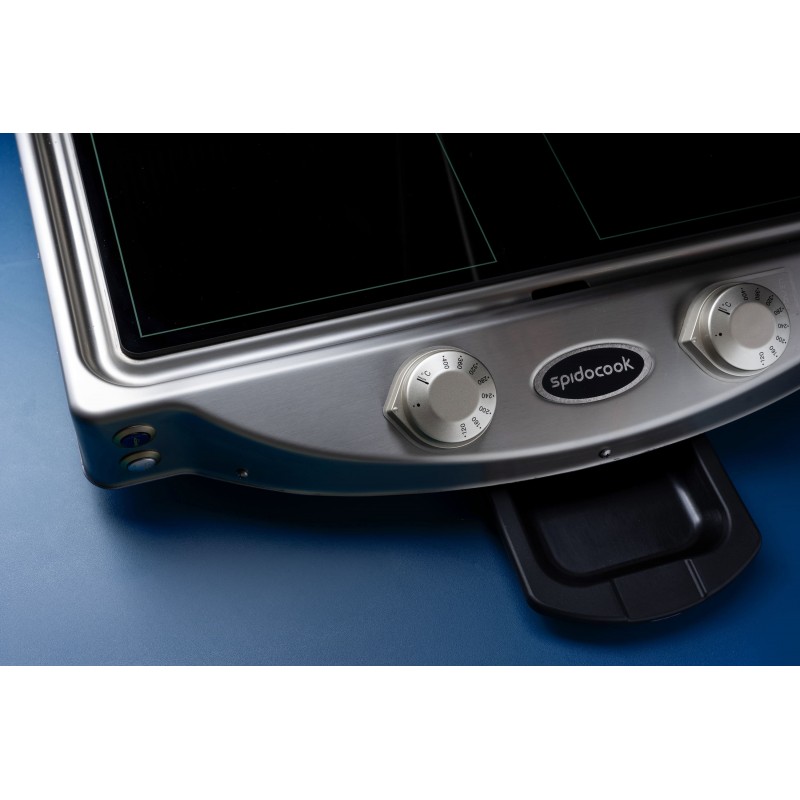 Comprar Plancha doble manual SpidoCook con vitrocerámica superior rayada SP020PR en Pepebar