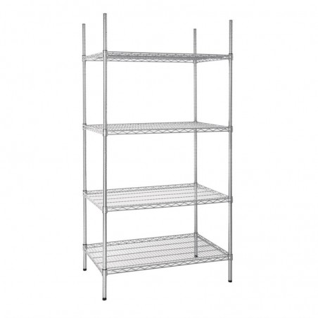Comprar Estantería ajustable de cinc galvanizado 4 niveles 1220 x 610mm Vogue U257 en Pepebar