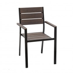 Silla Foris PolyWood color Nogal Oscuro de Hobeto - Pepebar Silla Foris PolyWood color Nogal Oscuro de Hobeto - Catálogo Mobiliario hostelería