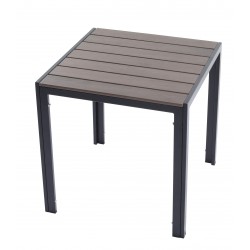 Mesa baja Foris 70 x 70 de PolyWood color Nogal Oscuro de Hobeto - Pepebar Mesa baja Foris 70 x 70 de PolyWood color Nogal Oscuro de Hobeto - Catálogo Mesas hostelería