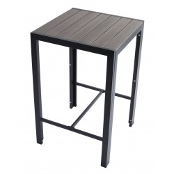 Mesa alta Foris 70 x 70 de PolyWood color Nogal Oscuro de Hobeto - Pepebar Mesa alta Foris 70 x 70 de PolyWood color Nogal Oscuro de Hobeto - Catálogo Mesas hostelería
