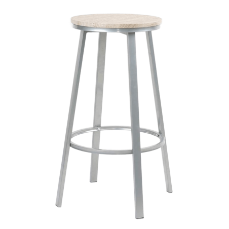 Comprar Taburete titan gris con asiento roble claro 206392(A2) en Pepebar