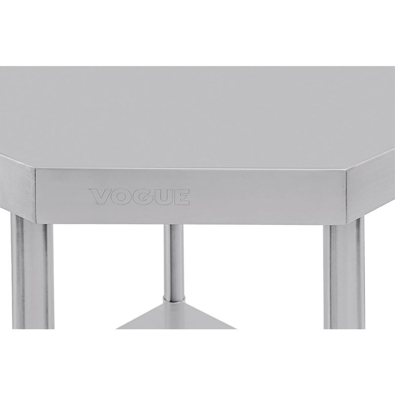 Comprar Mesa esquinera de acero inoxidable Vogue 600mm CB907 en Pepebar