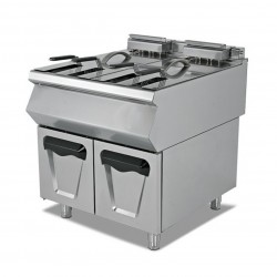 Freidora a gas 24+24 litros con mueble Serie 900 800mm 9333E EUTRON - Pepebar Freidora a gas 24+24 litros con mueble Serie 900 800mm 9333E EUTRON - Catálogo Freidora doble