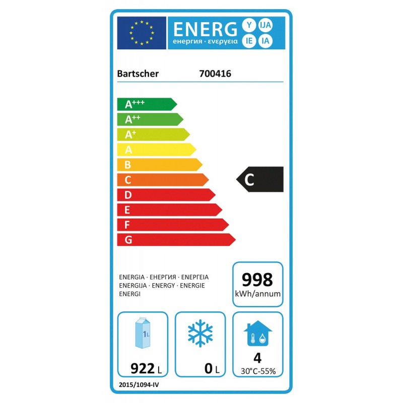 Comprar Nevera industrial 2/1GN 1400 litros Bartscher 700416 en Pepebar