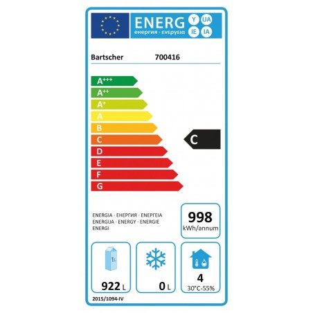 Comprar Nevera industrial 2/1GN 1400 litros Bartscher 700416 en Pepebar