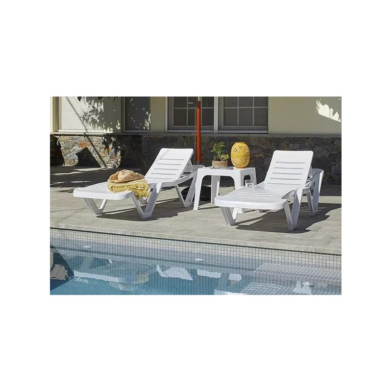 Comprar Tumbona Master blanca Resol 00141.2X en Pepebar