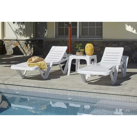 Comprar Tumbona Master blanca Resol 00141.2X en Pepebar