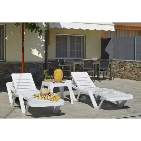 Comprar Tumbona Master blanca Resol 00141.2X en Pepebar