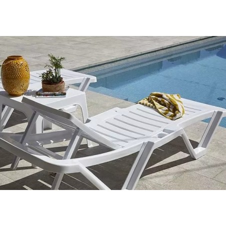 Comprar Tumbona Master blanca Resol 00141.2X en Pepebar